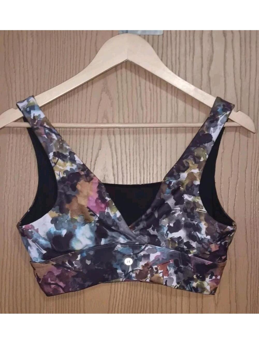 RBX Exercise Cropped Top Wireless Bra Womens Size Large Multicolor Painting... - Picture 6 of 7